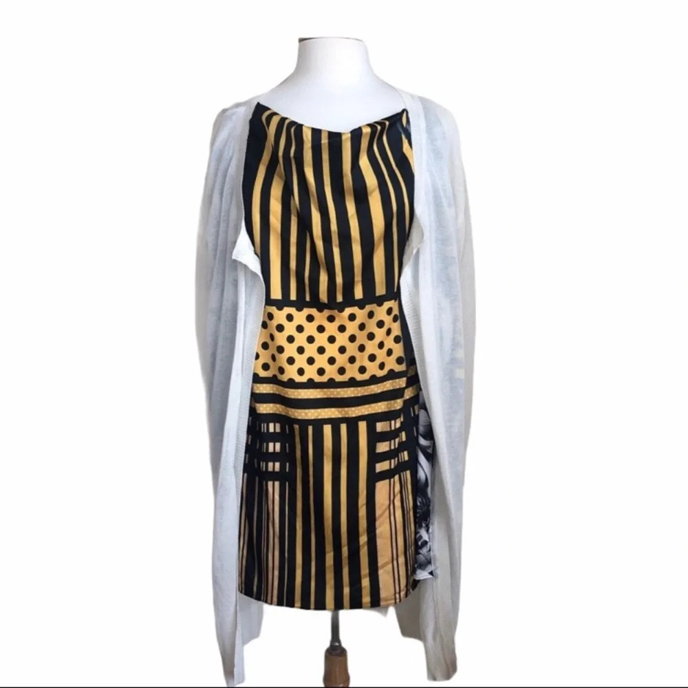 Vintage Roberto Cavalli Long Sleeves Abstract Print Tunic Size Large